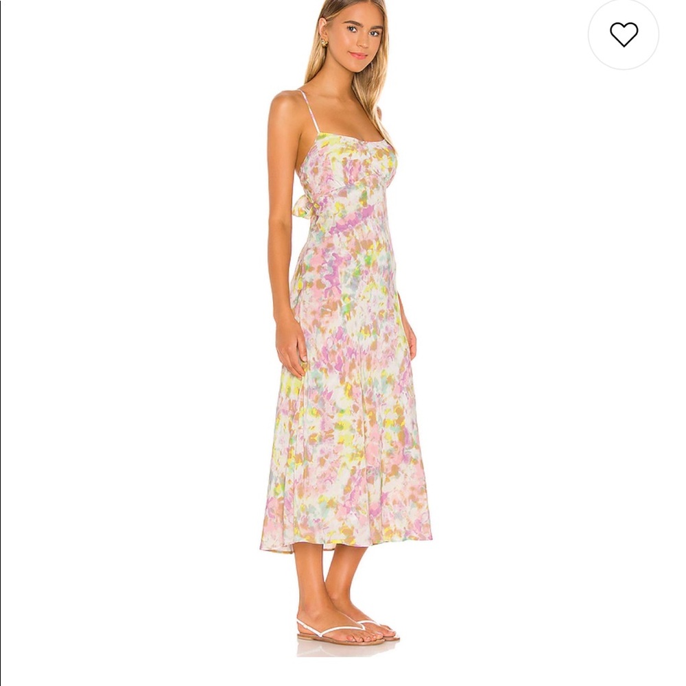 Charisma Dress in Pink & Yellow Tie Dye